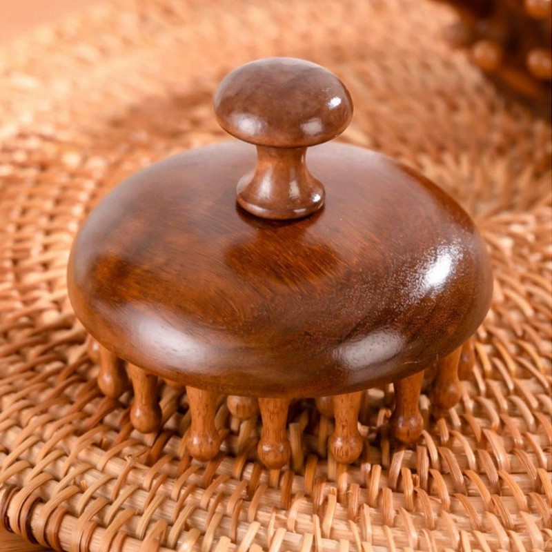 What is the Specific Function of Sandalwood Round Plate Massage Comb?