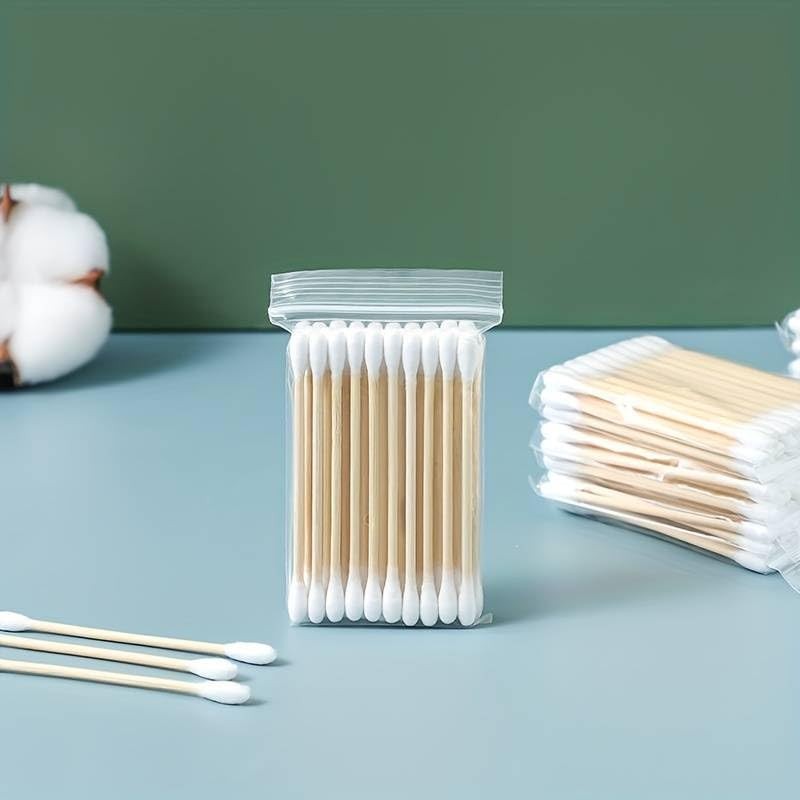 Bamboo Cotton Swabs Round